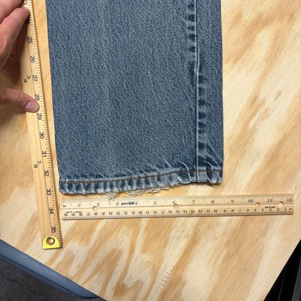 Vintage Levis 505 Regular Fit Jeans 36x34 Faded Blue Denim 90s Skater Grunge